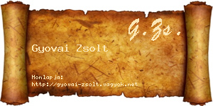 Gyovai Zsolt névjegykártya