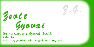 zsolt gyovai business card